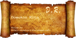 Domokos Rita névjegykártya